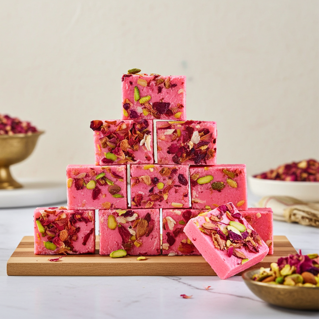 Kaju Rose Petal Biscuit (400 g) - Sri Ganga Vilas traditional sweets & snacks