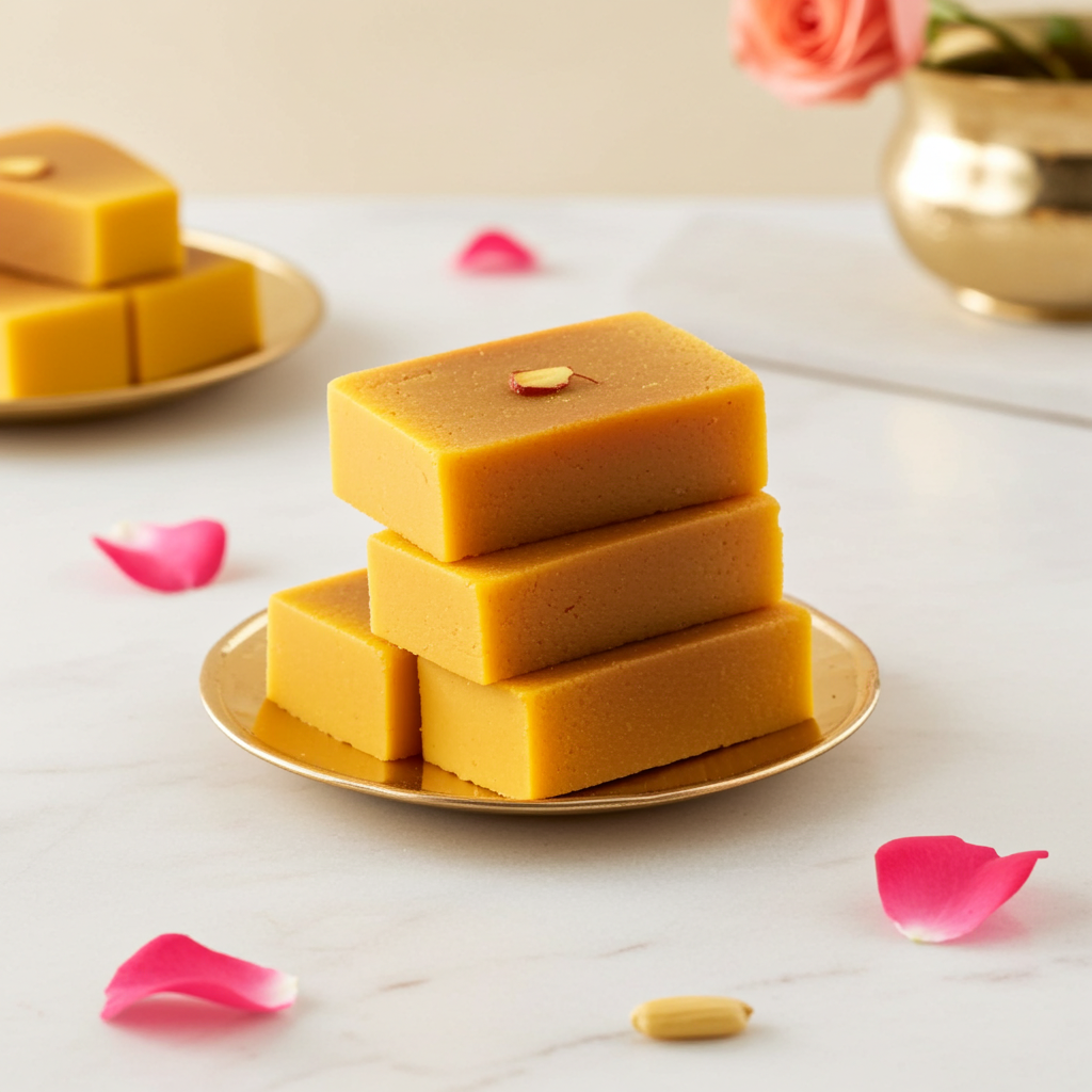 Traditional Nice Mysore Pak (200 g) - Sri Ganga Vilas traditional sweets & snacks