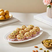 Kaju Badam Strawberry Laddu (200 g) - Sri Ganga Vilas traditional sweets & snacks