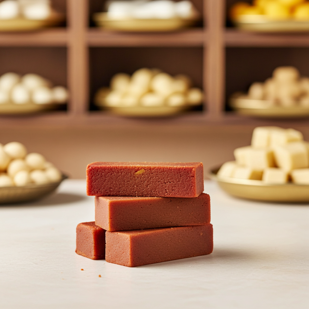 Beetroot Mysore Pak (200 g) - Sri Ganga Vilas traditional sweets & snacks